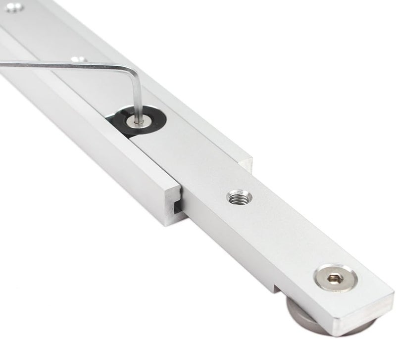 KETIPED Aluminium Alloy 450mm Miter Bar Clamping Tool Slider Table Saw Gauge Rod T-Slot Track Bar Rail for Router Tables and Woodworking,450mm(17.7in)-Silver - Image 3